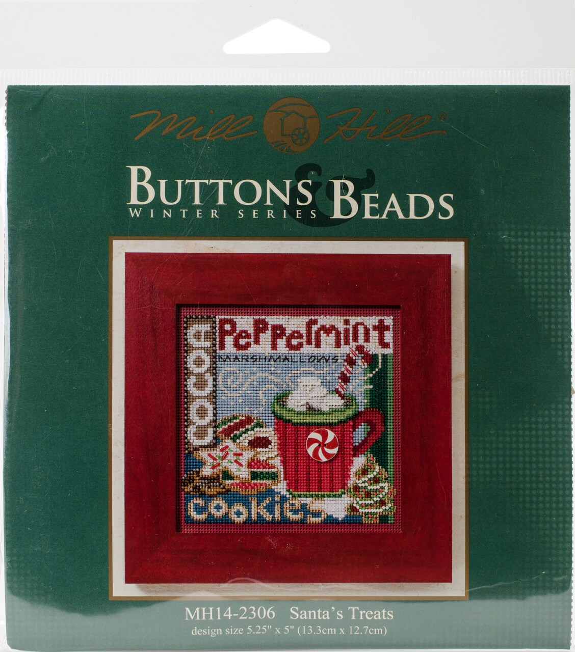 Mill Hill Buttons & Beads Counted Cross Stitch Kit 5X5-Santa's Treats  Winter (14 Count)